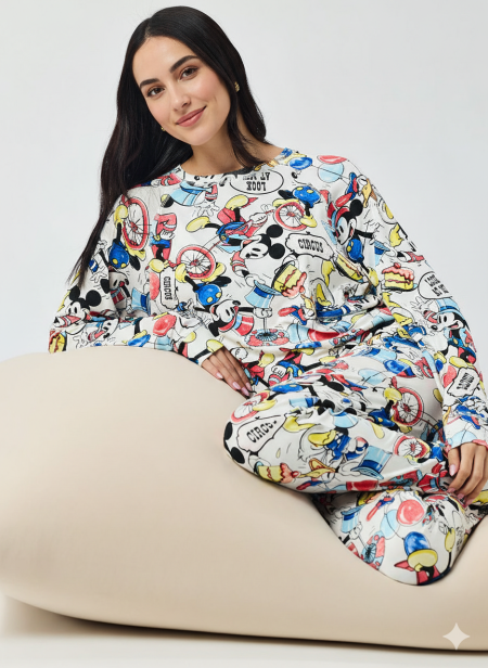 סט פיג’מה ארוכה MICKEY