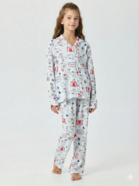 סט פיג’מה מכופתרת דקה DUMBO