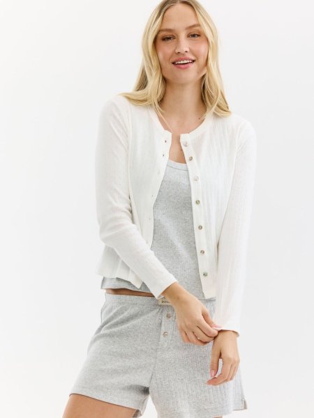 קרדיגן כותנה פויינטל