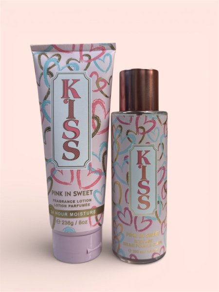 מארז טיפוח לגוף KISS - לוטיון וספריי גוף