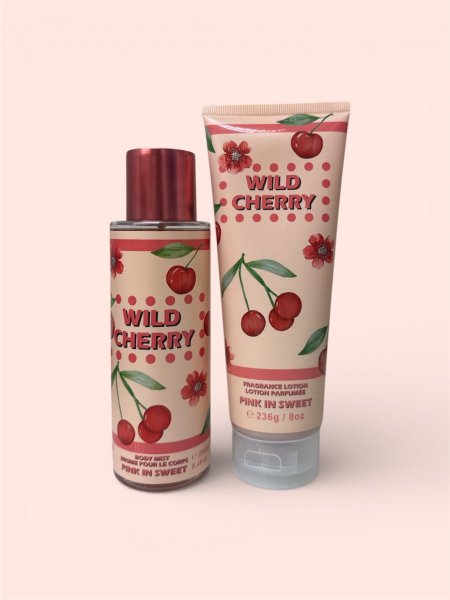 מארז טיפוח לגוף wild Cherry - לוטיון וספריי גוף