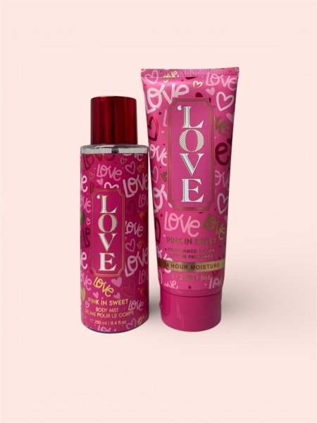 מארז טיפוח לגוף Love- לוטיון וספריי גוף