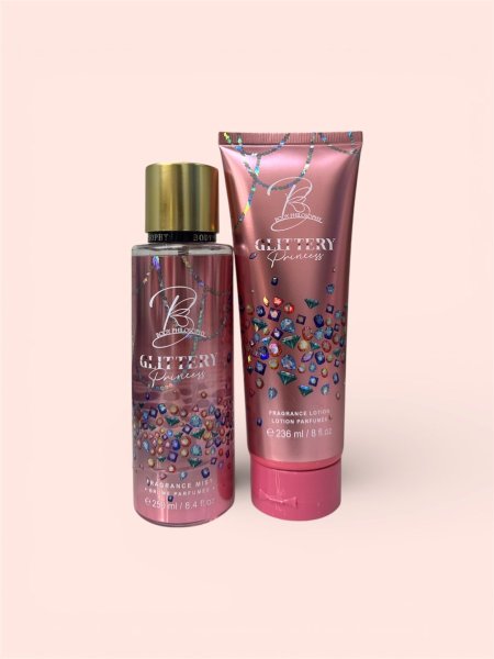 מארז טיפוח לגוף Glittery - לוטיון וספריי גוף