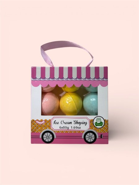 מארז פצצות אמבט Ice Cream Shoping – Bath Bombs Set