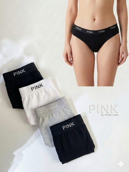 מארז 4 תחתוני כותנה לייקרה PINK