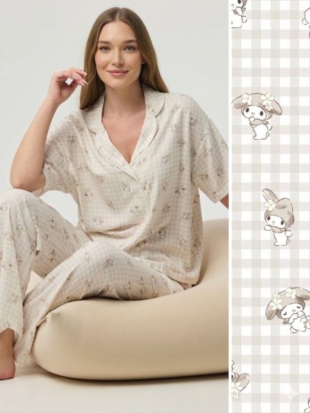 סט פיג’מה מכופתרת MY MELODY