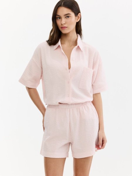 סט פיג’מה מכופתרת אייבי