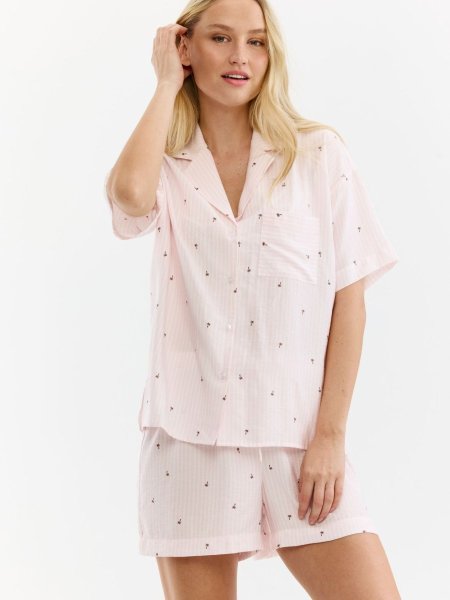 סט פיג’מה מכופתרת ריזורט