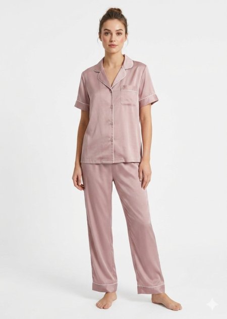 סט פיג׳מה סאטן touch line