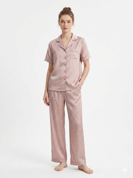 סט פיג׳מה 3 חלקים סאטן