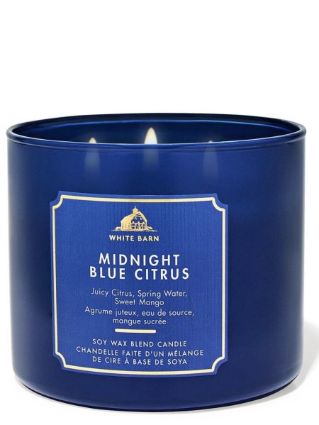 Midnight Blue Citrus נר 3 פתילים