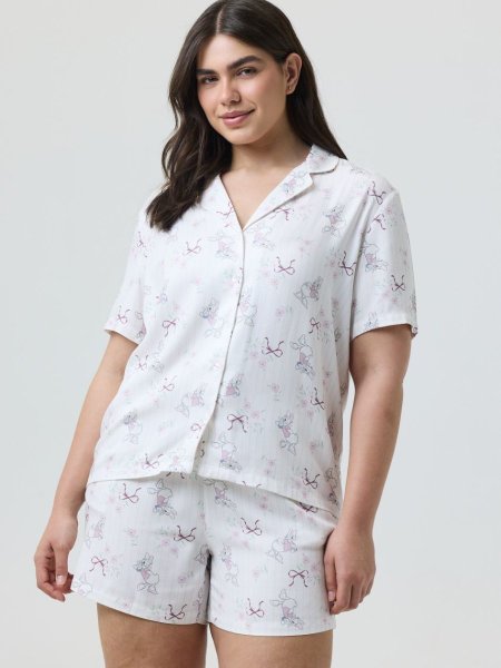 סט פיג’מה מכופתרת FLORAL Delta