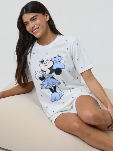 סט פיג’מה קצרה וופל MINNIE Delta