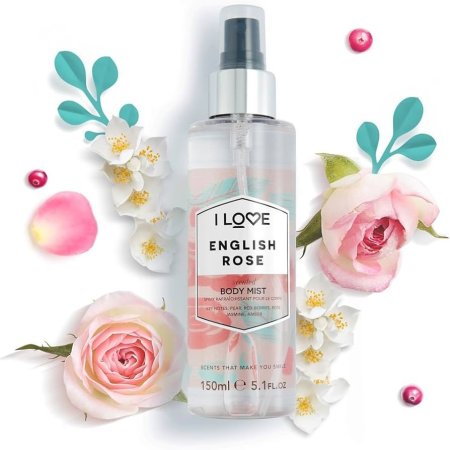 I Love English Rose Scented Body Mist