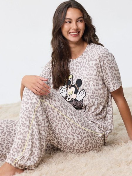 סט פיג’מה פרנץ’ טרי MINNIE Delta