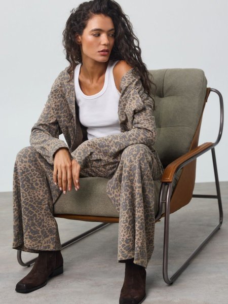 חליפת שרוול ארוך פרנץ’ טרי LEOPARD