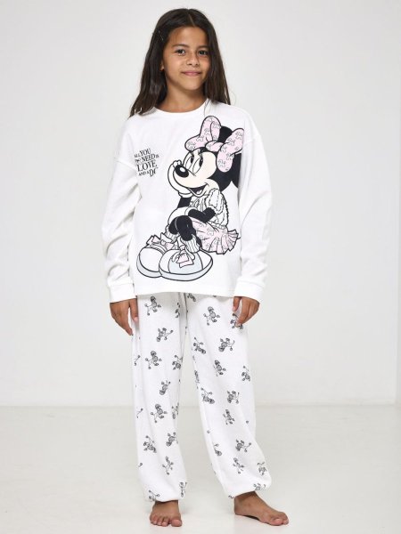 סט פיג’מה ארוכה וופל MINNIE & POODLE