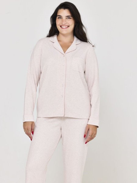 סט פיג’מה מכופתרת רכה ונעימה