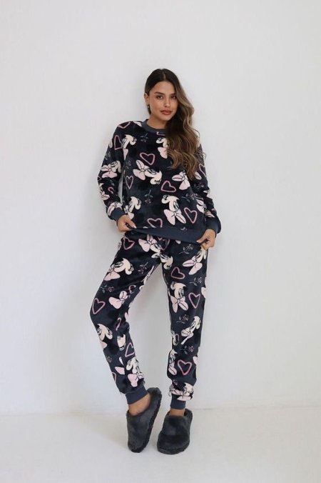 פיג׳מה דלתא קטיפה פלפי