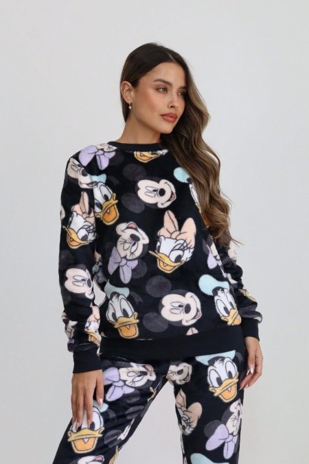 פיג׳מה דלתא קטיפה פלפי