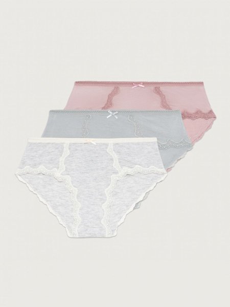 מארז 3 תחתוני היפסטר מודל בשילוב תחרה