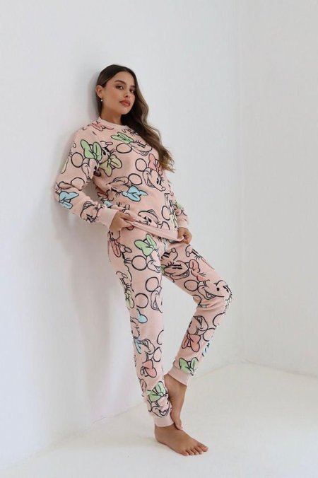 פיג׳מה דלתא קטיפה פלפי