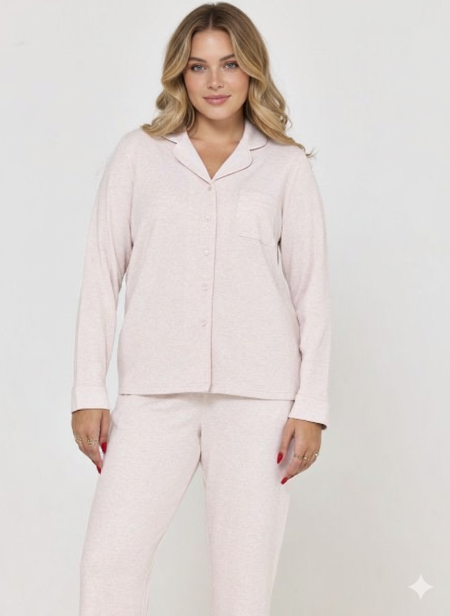 סט פיג’מה מכופתרת רכה ונעימה