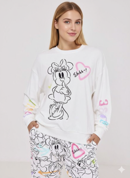 סט פיג’מה ארוכה דקה MINNIE